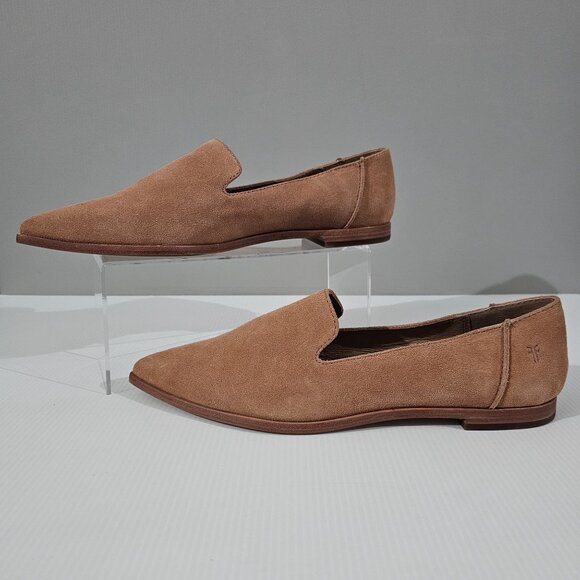 Frye Kenzie Venetian Flat Pointed Toe Loafer Slip On Rosewood Suede Size 11 - Picture 2 of 14